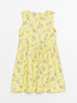 LC Waikiki Crew Neck Patterned Girl Dress